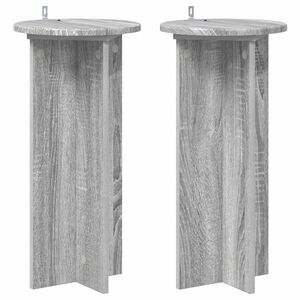 vidaXL Plant Stand 2 pcs Grey Sonoma 29.5 x 29.5 x 60 cm