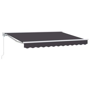 vidaXL Retractable Awning Anthracite 300 x 200 cm Polyester and Metal