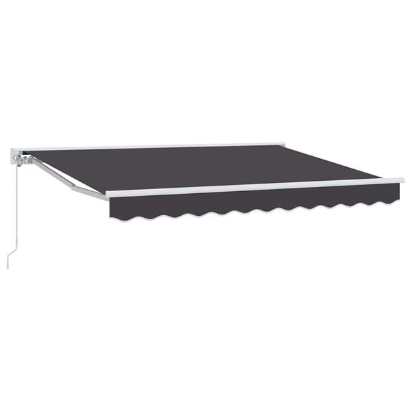 vidaXL Retractable Awning Anthracite 300 x 200 cm Polyester and Metal