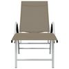 vidaXL Sun Lounger Textilene and Aluminium Taupe