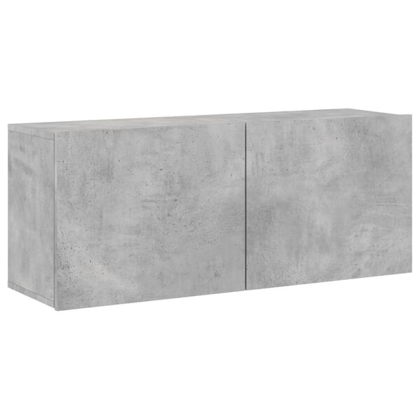 vidaXL TV Cabinet Wall-mounted Concrete Grey 100x30x41 cm