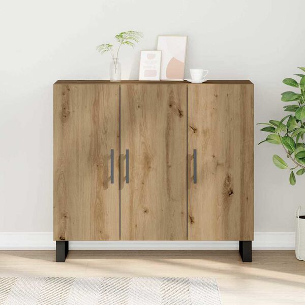 vidaXL Sideboard Artisan Oak 90 x 34 x 80 cm Engineered Wood