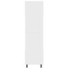 vidaXL Microwave Cabinet Lyon High Gloss White 60x57x207 cm Engineered Wood