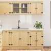 vidaXL Cabinet with Shelf SKI 4 pcs Honey Brown Solid Pine Wood