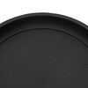 vidaXL Round Flower Tray 6 pcs Black &Oslash; 17.5 x 2 cm Plastic