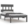 vidaXL Bed Frame without Mattress Grey 100x200 cm Solid Wood