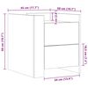 vidaXL Bedside Cabinet Brown Oak 45x50x50 cm Engineered Wood