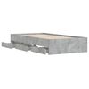 vidaXL Bed Frame with Drawers without Mattress Concrete Grey 90x190 cm Single