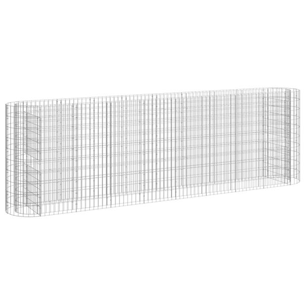 vidaXL Gabion Raised Bed Galvanised Iron 330x50x100 cm