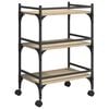 vidaXL Kitchen Trolley Sonoma Oak 50 x 35 x 75.5 cm Engineered Wood