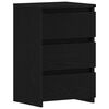 vidaXL Bedside Cabinet with Drawer 2 pcs Black Oak 40 x 35 x 62.5 cm