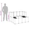 vidaXL Small Animal Cage Black 143x107x93 cm PP and Steel
