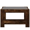vidaXL Coffee Table with LED Smoked Oak 73x53x45 cm Engineered Wood