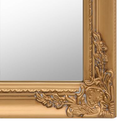 vidaXL Free-Standing Mirror Gold 40x160 cm