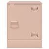 vidaXL Bedside Cabinet Pink 34.5x39x44 cm Steel