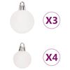vidaXL 65 Piece Christmas Bauble Set Pink/Red/White