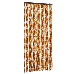 vidaXL Insect Curtain Ochre and White 90x220 cm Chenille