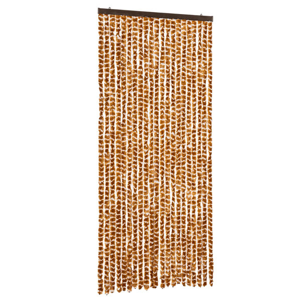 vidaXL Insect Curtain Ochre and White 90x220 cm Chenille