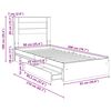 vidaXL Storage Bed Concrete Grey 90 x 200 cm Engineered Wood