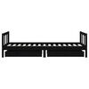 vidaXL Kids Bed Frame with Drawers Black 90x190 cm Solid Wood Pine