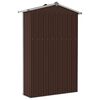 vidaXL Garden Shed Brown 116x45x175 cm Galvanised Steel