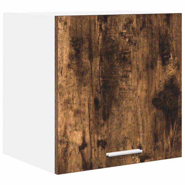 vidaXL Hanging Cabinet Riga Smoked Oak and White 40 x 31 x 40 cm
