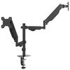 vidaXL Dual Monitor Arm for Max 27 Inch Screen Gas Spring 20 kg