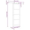 vidaXL Sliding Door ORKDAL Natural 83 x 232 cm