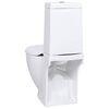 vidaXL WC Ceramic Toilet Bathroom Round Toilet Bottom Water Flow White