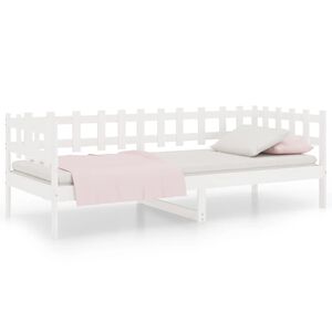 vidaXL Day Bed without Mattress White 90x200 cm Solid Wood Pine