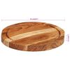 vidaXL Chopping Board &Oslash;25x2.5 cm Solid Wood Acacia