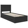 vidaXL Bed Frame with Drawer Black 90 x 200 cm Engineer Wood