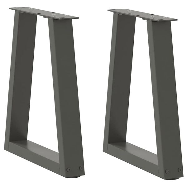 vidaXL Coffee Table Legs V-Shape 2 pcs Anthracite 28x(42-43.3) cm Steel