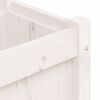vidaXL Garden Planter White 180x31x31 cm Solid Wood Pine