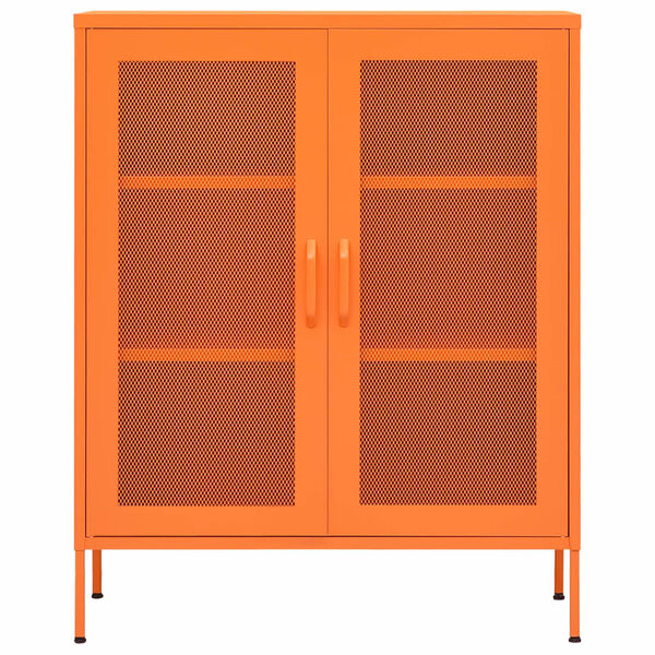 vidaXL Storage Cabinet Orange 80x35x101.5 cm Steel