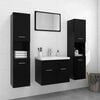 vidaXL Bathroom Furniture Set Black Engineered Wood