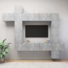 vidaXL 9 Piece TV Cabinet Set Concrete Grey Engineered Wood
