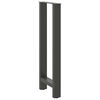 vidaXL Bar Table Legs Anthracite 2 pcs 40x(100-101) cm Steel