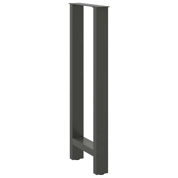 vidaXL Bar Table Legs Anthracite 2 pcs 40x(100-101) cm Steel