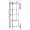 vidaXL Bookcase with Door Sonoma Oak 44.5x30x154.5 cm Engineered Wood
