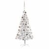 vidaXL Artificial Pre-lit Christmas Tree with Ball Set Silver 120 cm PET