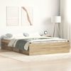 vidaXL Bed Frame without Mattress Sonoma Oak 140x200 cm