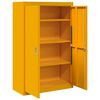 vidaXL Storage Cabinet 2 pcs Mustard Yellow 90 x 40 x 140 cm Steel