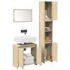 vidaXL 3 Piece Bathroom Furniture Set Sonoma Oak Engineered Wood