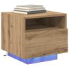 vidaXL Bedside Cabinet with Drawer 2 pcs Artisan Oak 40 x 39 x 37 cm