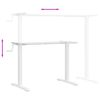 vidaXL Standing Desk Frame White (94-135)x60x(70-114) cm Steel