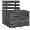 vidaXL 2 Piece Garden Pallet Lounge Set Solid Pinewood Dark Grey