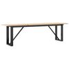vidaXL Coffee Table O-Frame 160x40x45 cm Solid Wood Pine and Steel