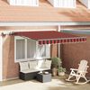 vidaXL Manual Retractable Awning with LED 300x250 cm Orange and Brown