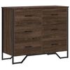 vidaXL Chest of Drawers Brown Oak 91x35.5x74.5 cm Engineered wood